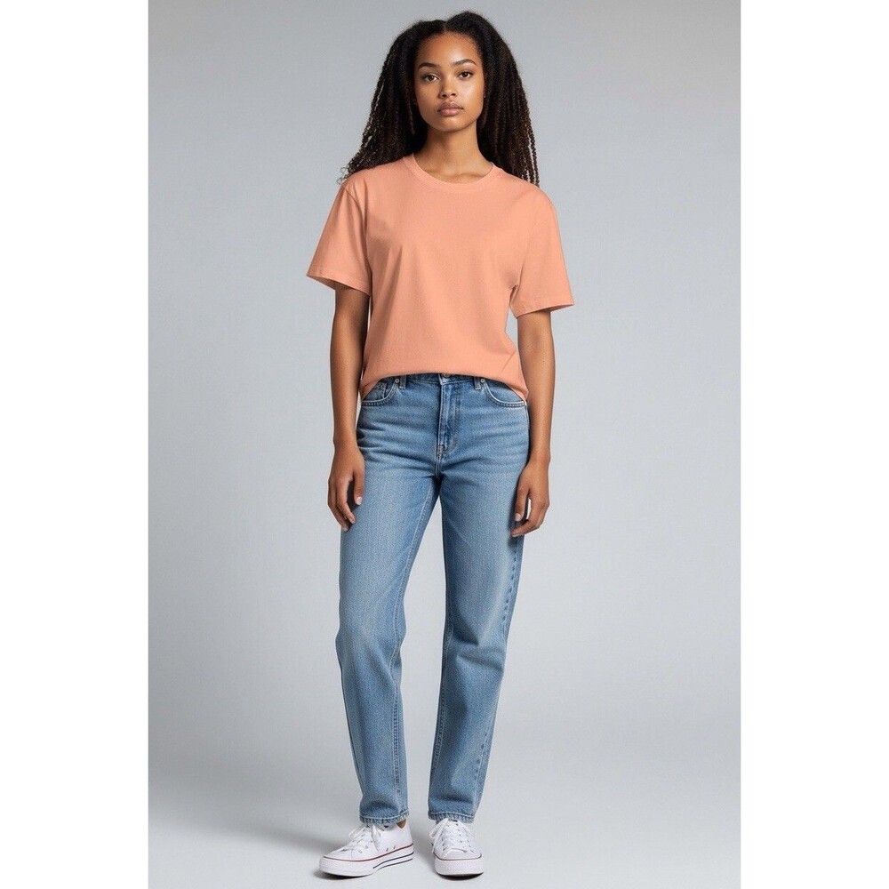 EVERYBODY.WORLD Women Pink Short Sleeve T-Shirt Medium Made In USA